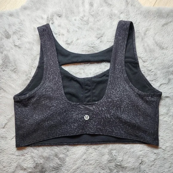 Lululemon Black Everlux Cut-out Train Bra Size 12 - Picture 4 of 7